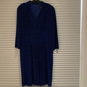 Tahari Royal Blue Long Sleeve Dress